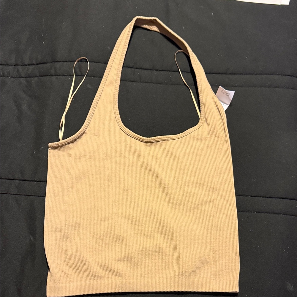 American Eagle Outfitters Tan Crop Top